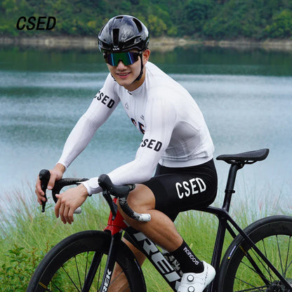 メンズ 軽量 長袖 サイクリングジャージ 速乾 バイク スウェットシャツ MTB 自転車ウェア 通気性 OEM チームネーム付き